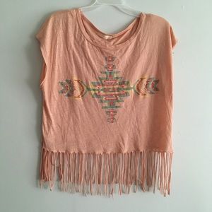 Lush fringe crop top boho